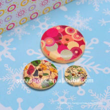 DIY screen printing decoration art and craft wood buttons